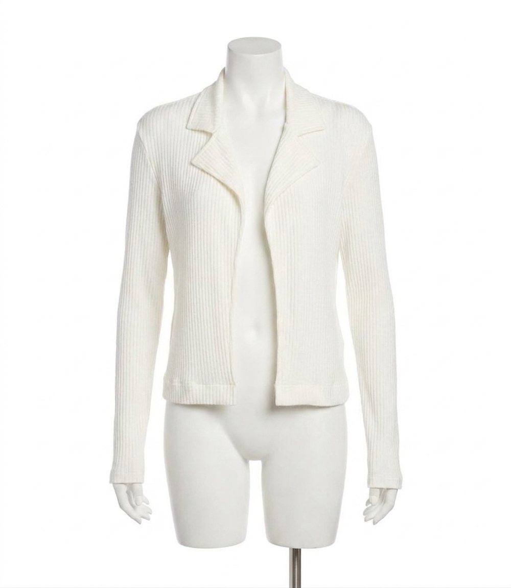 NEW KAREN KANE ribbed jacket in off white
